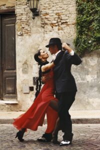 Couple dancing the tango