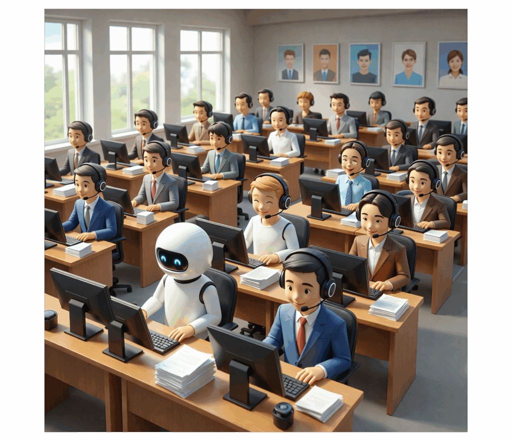 ai agents and human agents in contact center