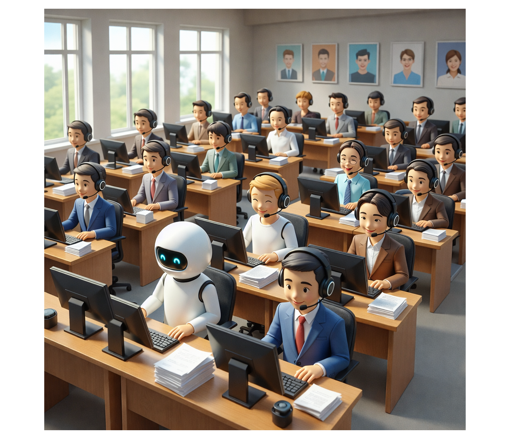 ai agents and human agents in contact center